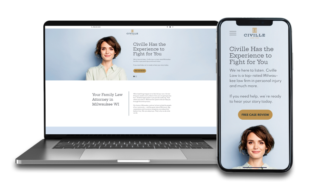 civille brief law firm website example
