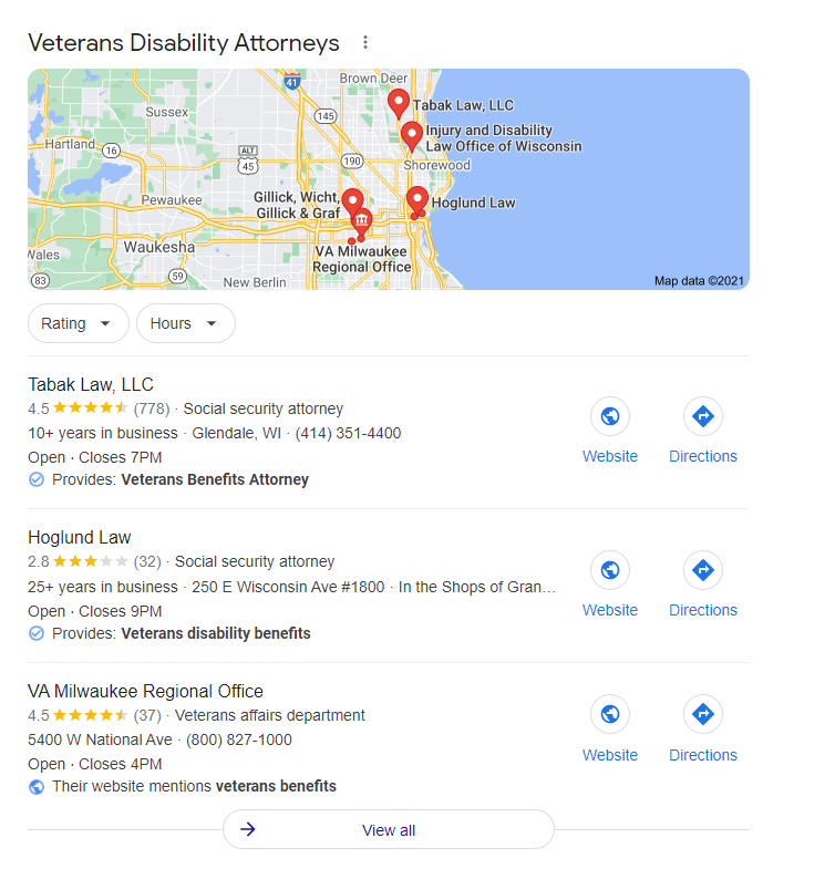 VA Benefits Attorney GMB Listing