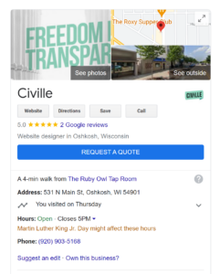 google business profile example