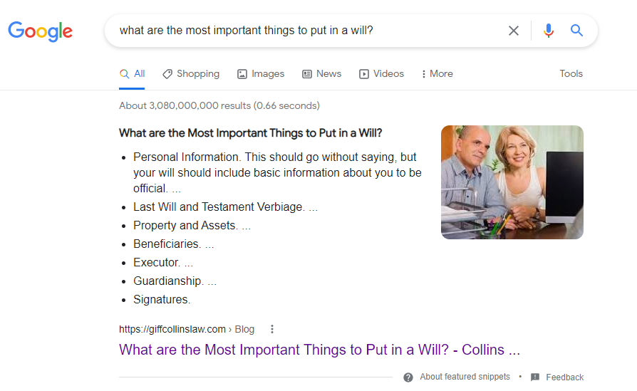 Legal Google Snippet