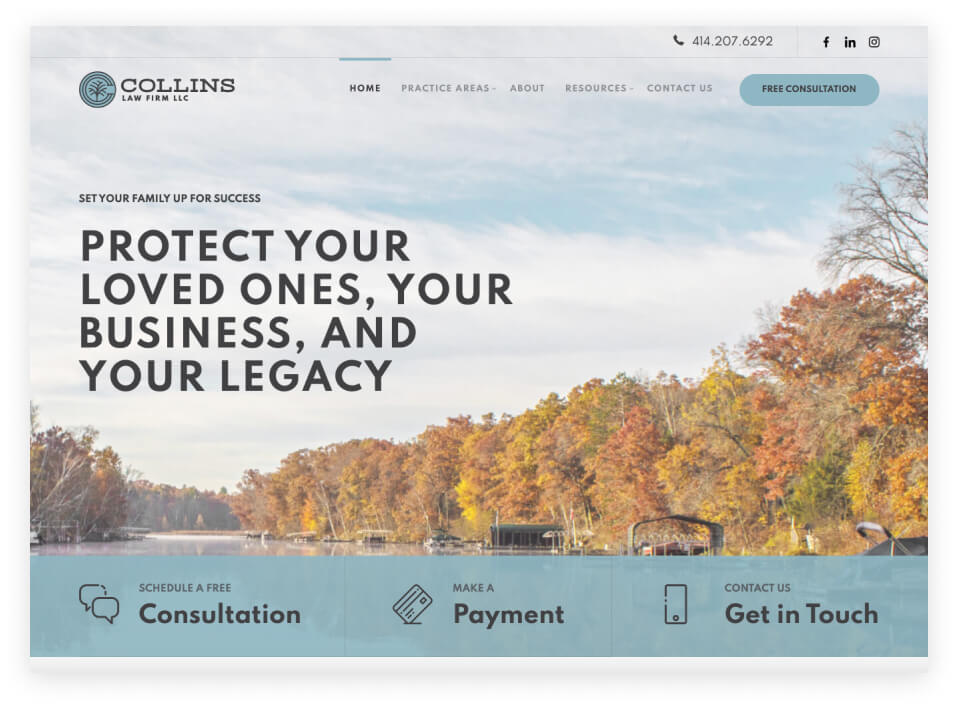 Giffcollinslaw website preview