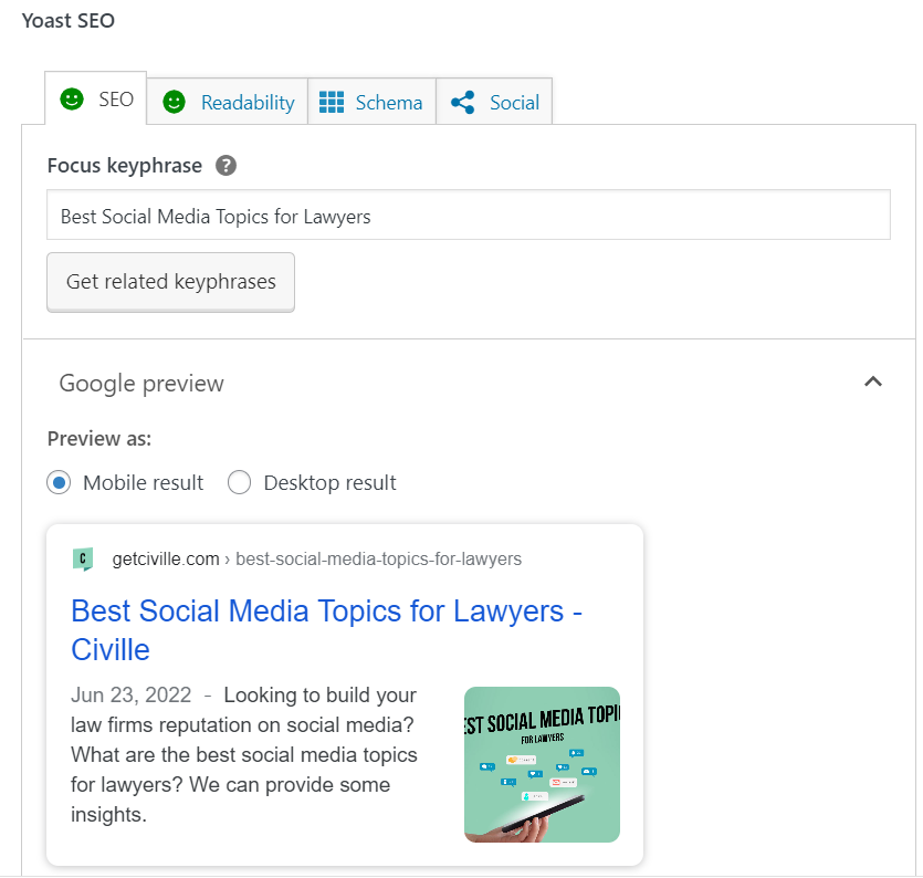 yoast seo plugin for law firms