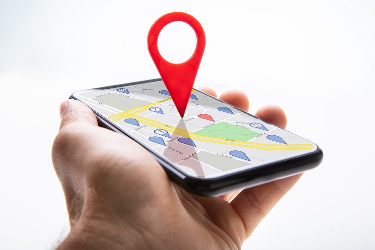 Map on a phone
