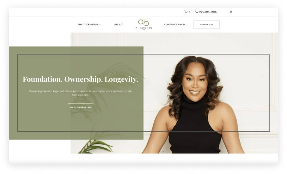 A Burris Law website screenshot