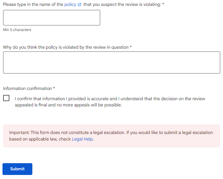 Civille Review Blog - Appeal a Review Process