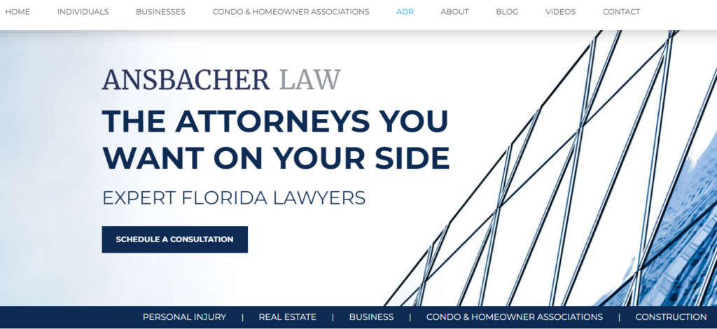 Civille Best PI Law Firm Websites - Ansbacher Law