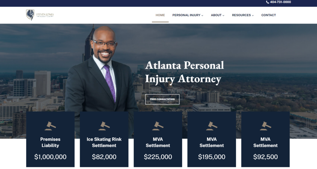 Civille Best PI Law Firm Websites - Steven Jones
