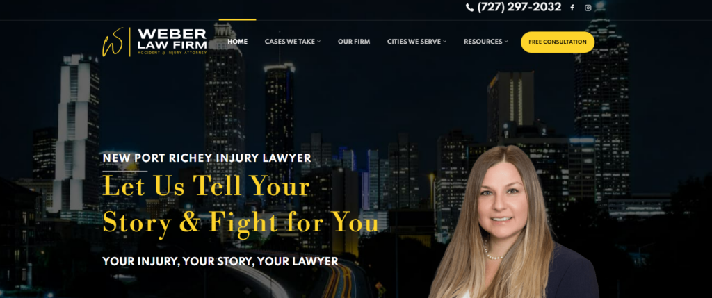 Civille Best PI Law Firm Websites - Weber Law Firm
