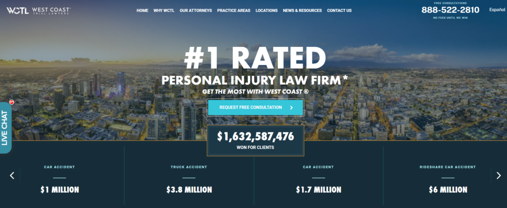 Civille Best PI Law Firm Websites - West Coast Trial Lawyers