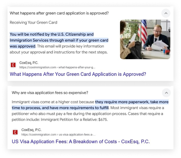 Immigration law search results