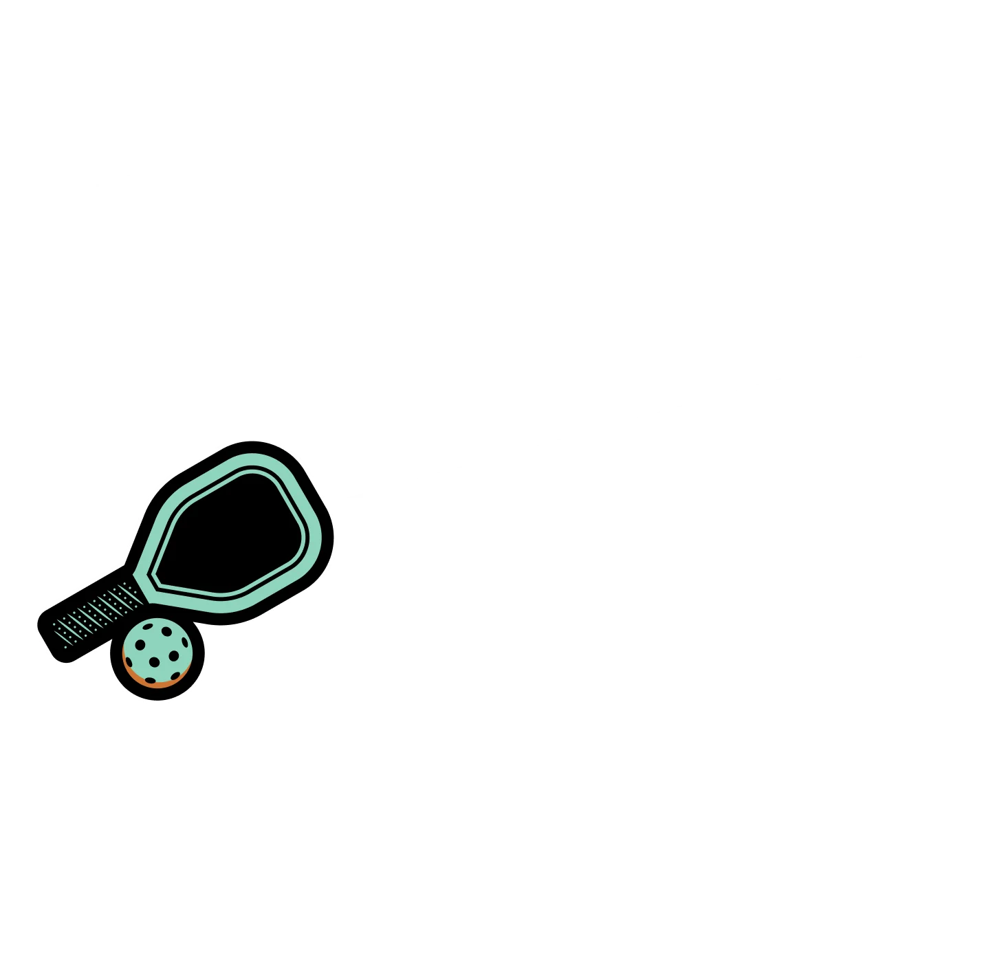 a black and white line with a tennis racket and ball