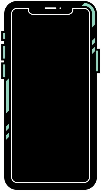 a phone frame in black color