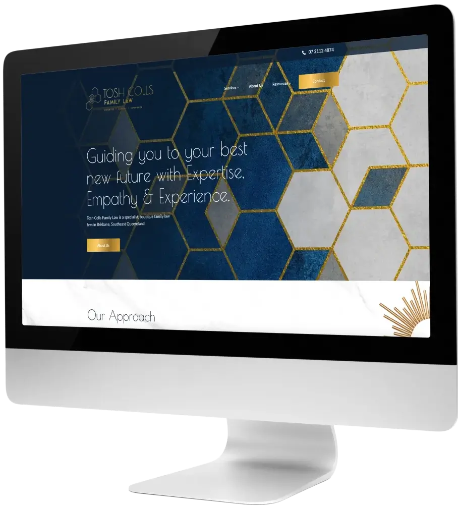 Website design layout for Tosh Colls, showcasing a modern and user-friendly interface
