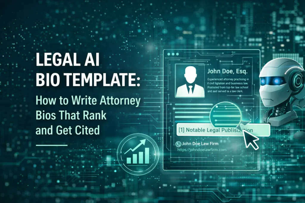 Legal AI Bio Template: How to Write Attorney Bios That Rank and Get Cited