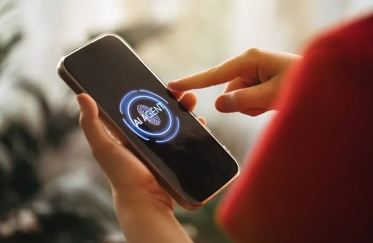 Person Using AI Agent on a Phone