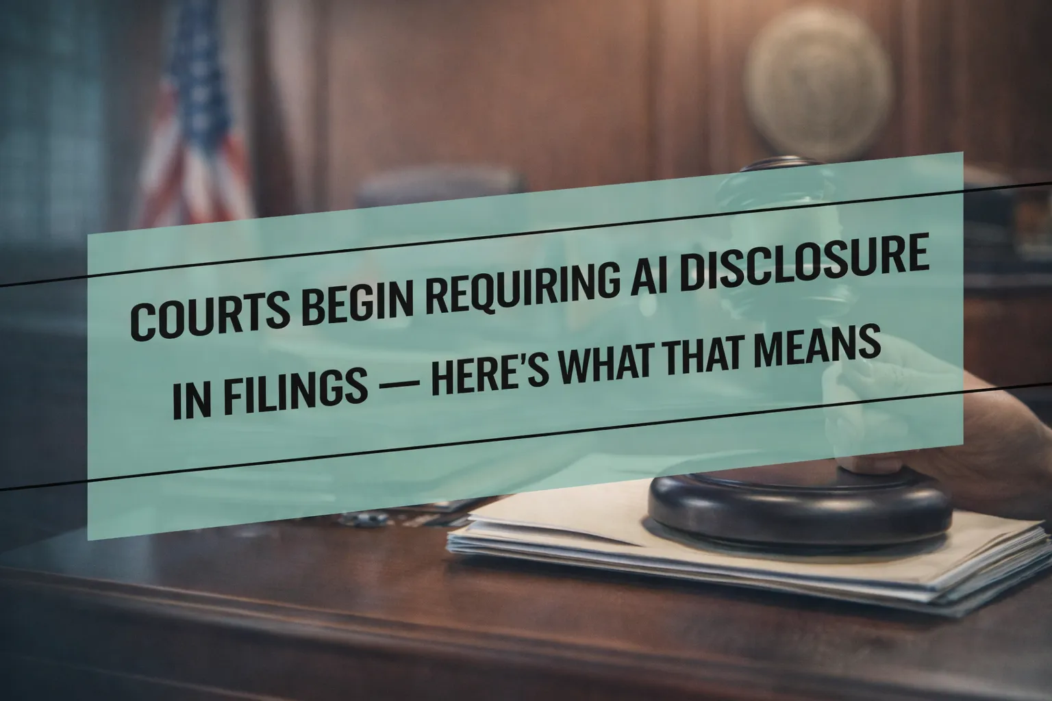 Courts Begin Requiring AI Disclosure in Filings - Here’s What That Means