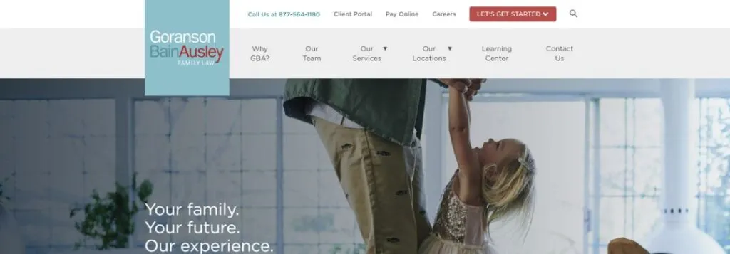 Father with Daughter on Website of Goranson Bain Ausley Family Law