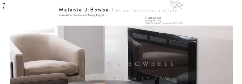 Website Homepage with Table, Chair, Fireplace and Text