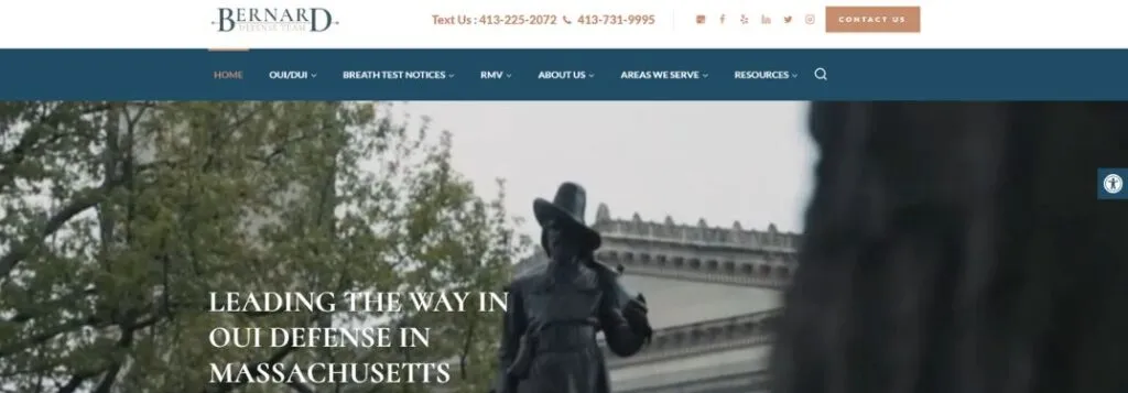 Massachusetts Statue and Text on Website of the Law Offices of Joseph D. Bernard
