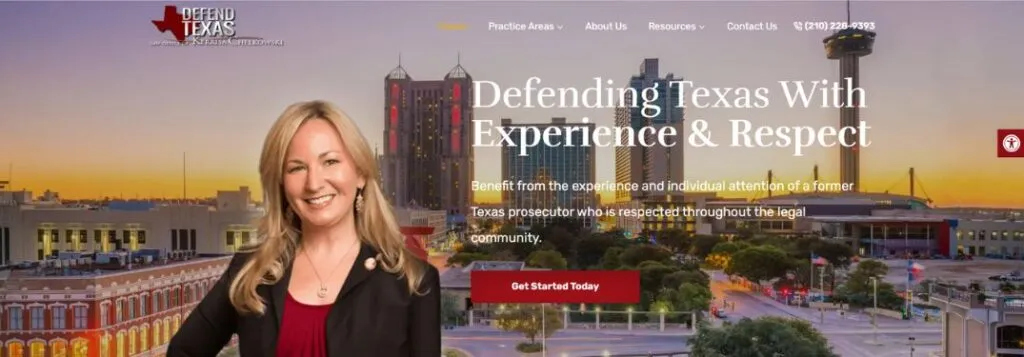 City Skyline, Text and Attorney on Website of The Law Offices of Kerrisa Chelkowski