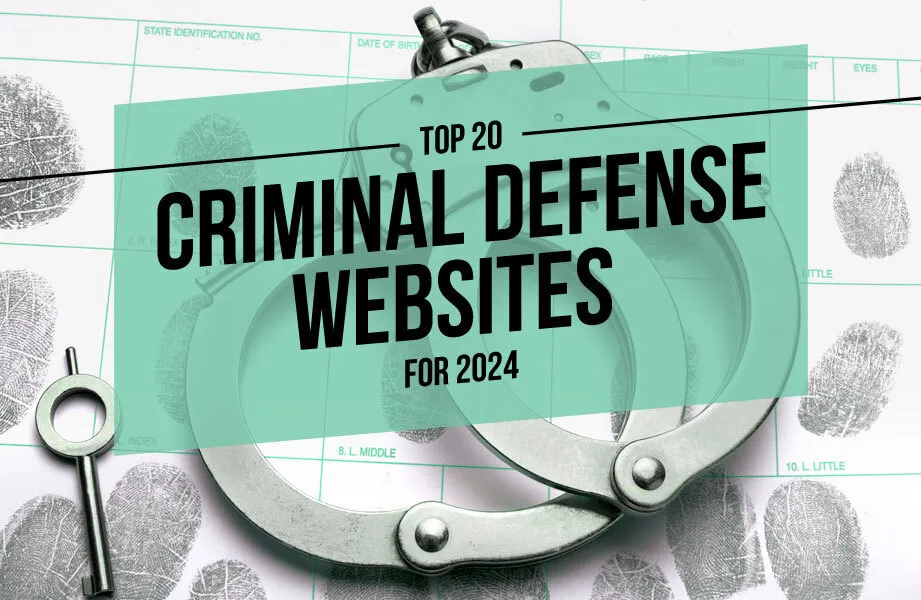 Green Block with Black Text Over a Picture of Handcuffs