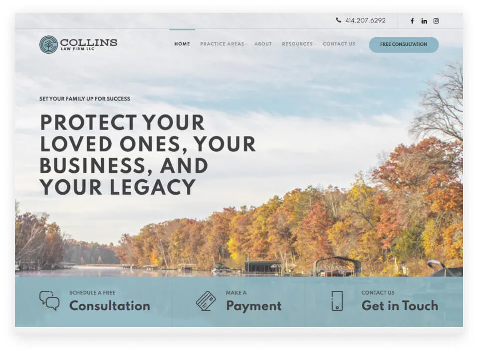 Giffcollinslaw website preview