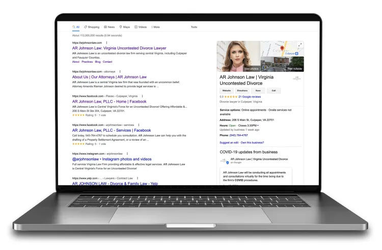 GBP on a laptop screen